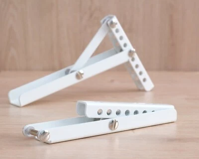 Radiator shelf brackets ‘Kinga’ adjustable height High Quality, White, Easy Fit - Image 1 of 4