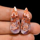 23.00 Cts Natural Crazy Lace Agate Pear Cabochon Pair Loose Gemstone 29X10x4 Mm
