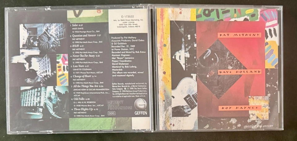 Pat Metheny, Dave Holland, Roy Haynes  CD Question and Answer Foto 1 de 1