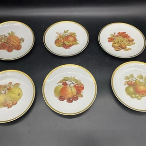 6 Vtg Jaeger Co. Germany Golden Crown E & R 1886 Harvest Plates 7 1/2” W - Picture 1 of 9