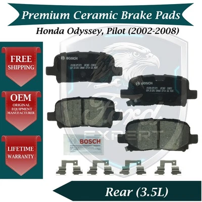 Kit de pastillas de freno traseras de cerámica BOSCH OEM para Honda Pilot Odyssey 2002-2008 Foto 1 de 4