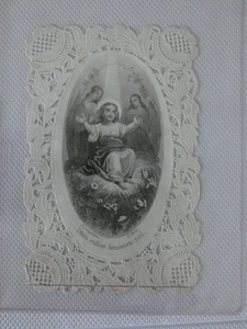 Image pieuse canivet dentelle divin enfant benissez moi langlumé - Bild 1 von 1
