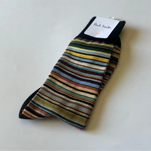PAUL SMITH HOMBRES FIRMA CALCETINES RAYAS ALGODÓN OS MULTICOLOR NUEVOS CON ETIQUETAS - Imagen 1 de 12