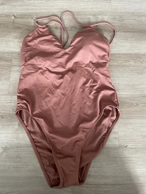 全新 女式 棕色 高腿 Cheeky One Piece 泳装 - 阴影和海岸 XL 码 全新带标签 — 第 1/4 张图片