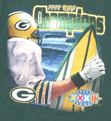 Camiseta De Colección 1997 Green Bay Packers Champions Travis Jervey XL CSA Super Bowl Foto 1 de 4