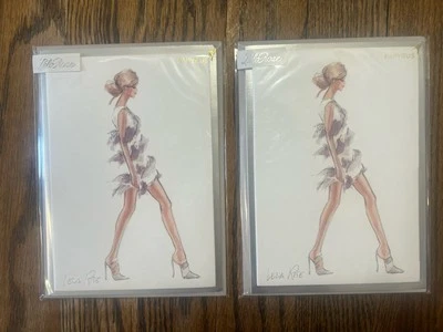 Lot Of 2 Papyrus Greeting Cards Lela Rose Fashion Designer Note Cards Blank New - Image 1 of 3