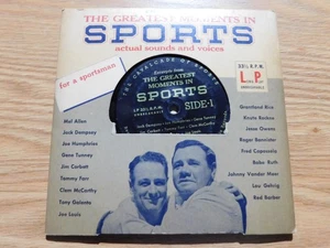 Mel Allen - Columbia 7" 33 RPM - Excerpts From The Greatest Moments In Sports - Picture 1 of 4