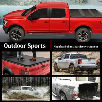Cubierta rígida triple plegable de 4,6 pies con luz para Ford 22-25 Maverick Foto 1 de 4