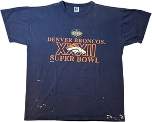 T-shirt vintage 1998 Broncos Super Bowl Russell atletica taglia extra large - Foto 1 di 4