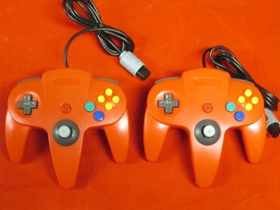 Lot Of 2 Game Gaming Pad Console Controllers For Nintendo 64 Red For N64 8210 - Image 1 of 4