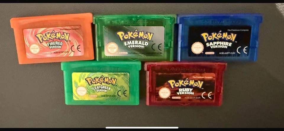 Pokemon GBA 5 Game Bundle - Ruby, Sapphire, Emerald, Fire Red, Leaf Green - Image 1 of 1