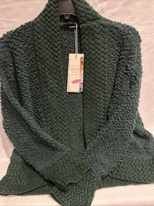 Dokotoo Women's Forest Green Casual Open Front Long Sleeve Cardigan Size M - Picture 1 of 16