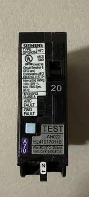 Siemens Q120DFN Arc-Fault/Ground-Fault Dual Function Circuit Breaker - Image 1 of 3