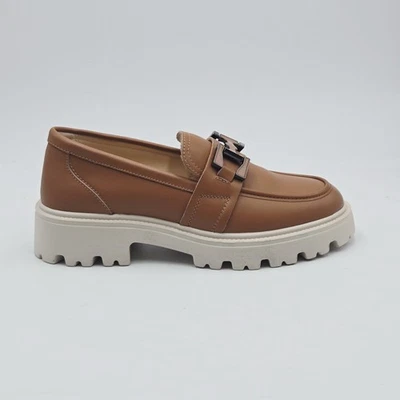 Zapatos De Mujer Keys Talla 39 K-9380 Mocasines Marrón Cuero 13MA - Imagen 1 de 4