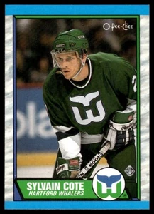 1989-90 O-Pee-Chee Sylvain Cote radiocontrol Hartford Whalers #162 - Imagen 1 de 2