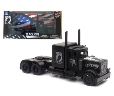 Peterbilt POW - 379 MIA Black Out POW - MIA Tribute Truck - 1/32 Scale Model - Image 1 of 3