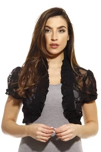 2502-Blk-XL Shrug/Shrugs/Women Cardigan - Picture 1 of 3