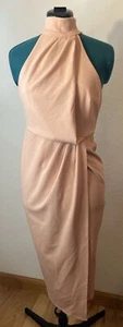 ASOS Dress High Neck sleeveless Halter Halter Asymmetrical Sheath Dress Size 2 - Picture 1 of 10