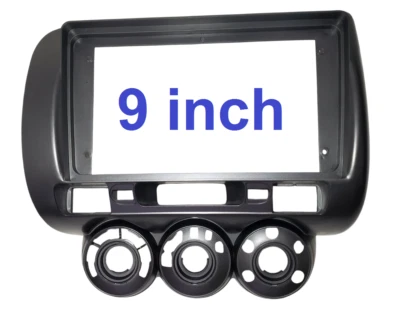 Kit de acabamento quadro fáscia rádio painel carro 9" 2002-2007 Honda Jazz/ 2006-07 City 2 DIN - Imagem 1 de 4