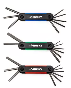 NEW Husky 149798 SAE/Metric & Torx Folding Hex Key Set (3-Piece) - Picture 1 of 8