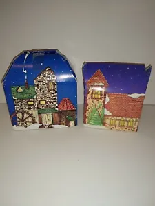 2 Dept 56 Dickens VILLAGE CHURCH & MILL Classic Ornament Series - Picture 1 of 6