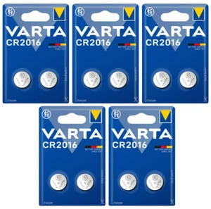 10 VARTA LITHIUM CR2016 6016 3V Button Cell Lithium Batteries - Picture 1 of 4