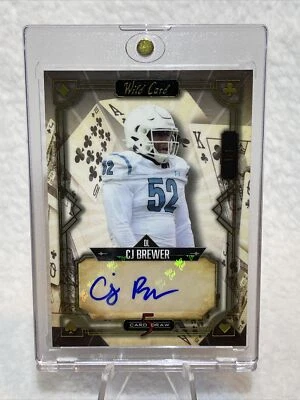 2022 Wild Card 5 Card Draw CJ Brewer Auto 1/1 XFL RC 1 of 1 - Image 1 of 3