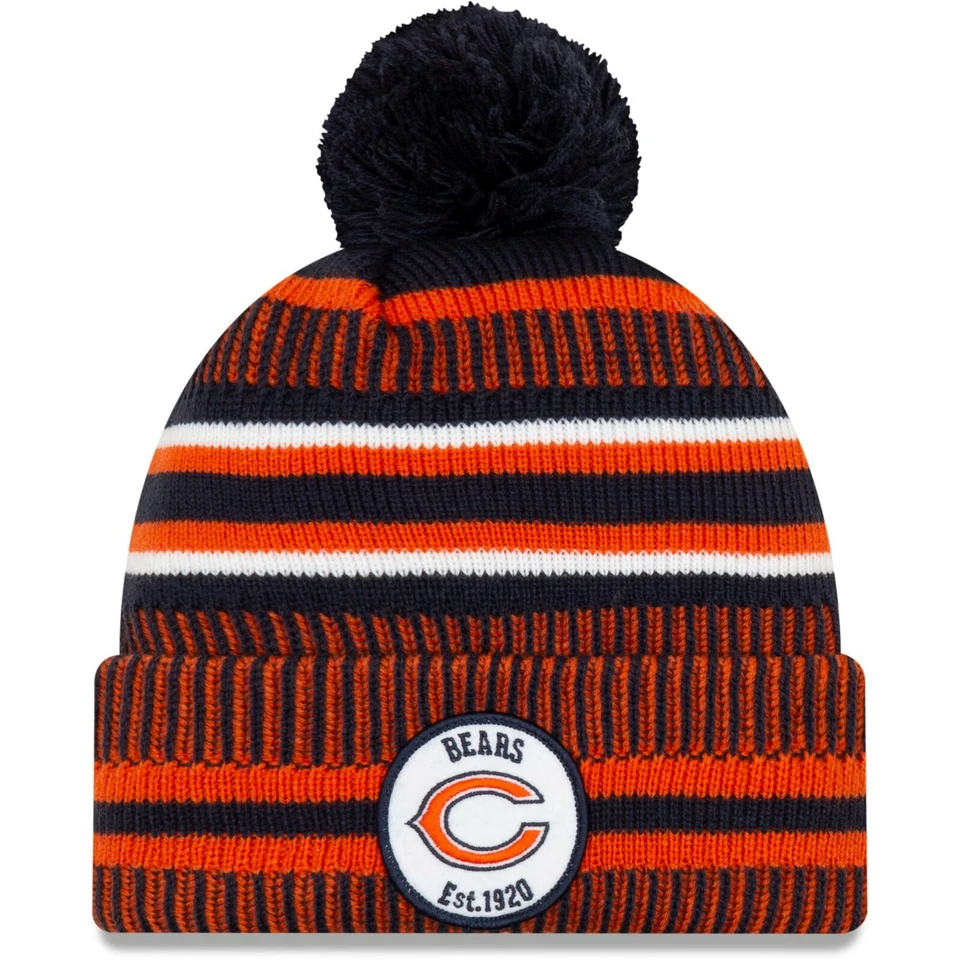 2019 Chicago Bears C Era Home Knit Hat on Field Sideline Beanie Stocking Cap