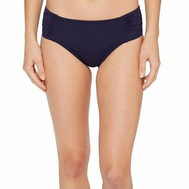 Tommy Bahama L113823 Womens Navy M Pearl Hi-Waist Bikini Bottoms Size Medium - Image 1 of 1
