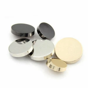 10pcs Mirror Surface Overcoat Metal Buttons Zinc Alloy Shank Button for Jacket - Picture 1 of 31