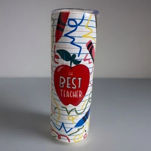Teacher Gift Design 20oz Skinny Tumbler Travel Mug Cup Double Wall Insulated - Picture 1 of 7