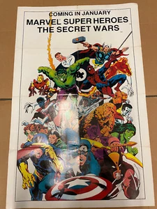 Vintage Original 1983 Marvel Comics Secret Wars Promo Poster Folded 34" x 22" - Picture 1 of 2