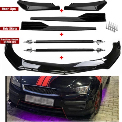 Front Bumper Lip Spoiler-Splitter Side Skirt Rear Lip Body For Ford Mustang GT - Image 1 of 4