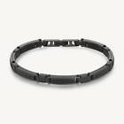 Bracelet Brosway Backliner BBC14 bracelet acier zircons noir homme femme 8 5/16 pouces