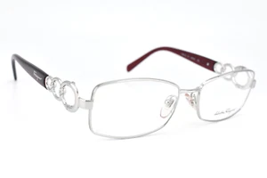 Salvatore Ferragamo Eyeglasses Frame 1799-B 511 Silver Women New 52[]16 130#3614 - Picture 1 of 11