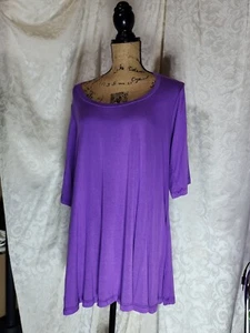 Mountain Mamas Essential tunic top purple. 3/4 sleeves XXL 5169 - Picture 1 of 7