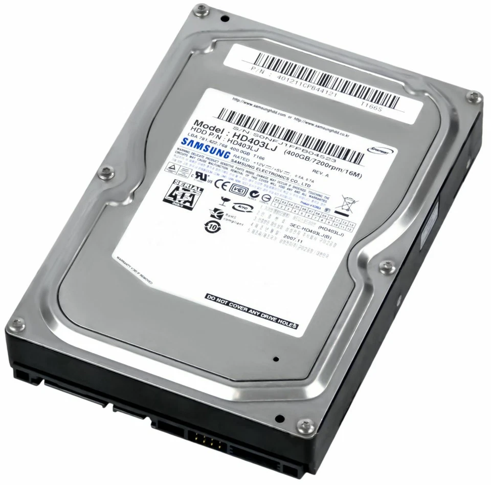 Hard Drive Samsung Spinpoint T166 HD403LJ 400GB 7.2K 16MB SATA II 3.5'' - Image 1 of 3
