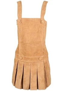 JITROIS TAN SUEDE MINI DRESS FR 34 UK 6 - Picture 1 of 4