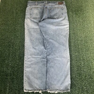 VTG Y2K GAP Men Distressed Baggy Skate Blue Jeans 37x29 18" Open Southpole Style - Picture 1 of 19