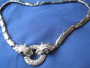 Vintage Panther, Cougar, Jaguar necklace and Earrings Set. - Picture 1 of 17