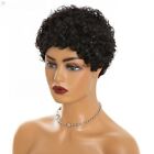 Black Human Hair Wigs Short Wigs None Lace Women Afro Kinky Curly Pixie Cut Wigs