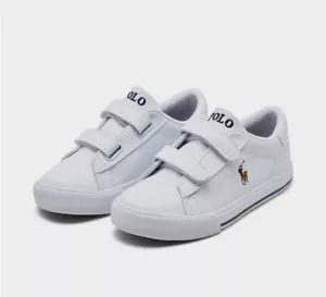 Polo Ralph Lauren Hook & Loop Toddler Boys Easten II EZ White /Blue Sneakers - Picture 1 of 7