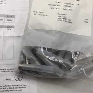 (25) Heartland Bolt NAS1580 NAS1580C5T15 Aviation Countersunk 5/16-24 W/Certs - Picture 1 of 7