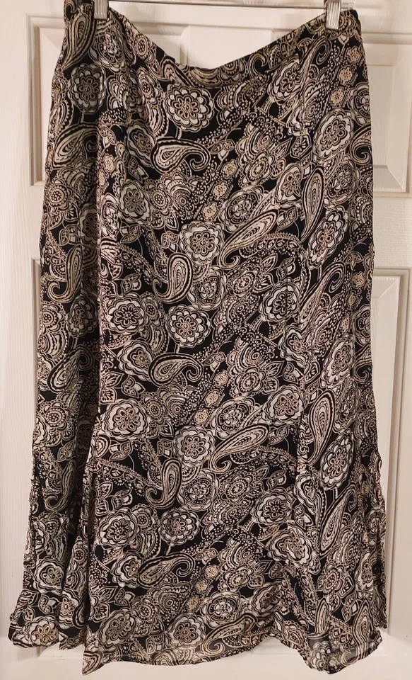 Vintage JM Collection Paisley Lined A-line Skirt Size 16 - Image 1 of 3