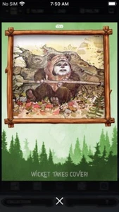 Topps Star Wars Digital Card Trader Green Ewoks Join The Fight Wicket Wv 1 Award - Picture 1 of 1