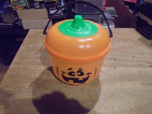 Vintage McDonald’s Happy Meal 1993 Halloween Trick Or Treat Bucket Pail PUMPKIN - Picture 1 of 3
