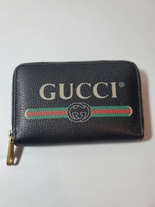 Gucci Münzetui/Kartenetui Mini Wallet/Münzbörse Print Schwarz 496319 (R) - Bild 1 von 7