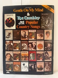 Gentle on My Mind & The Gambler Easy Organ Music Sheet Piano Lyrics Kenny Rogers - Picture 1 of 9
