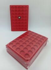 LOT 10 BOX - PLATEAUX DE RANGEMENT EN PLASTIQUE POUR CAPSULES 40 CASES RONDES