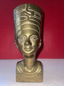 Estatua busto Nefertiti egipcia vintage reina Nefertiti escultura 8,5" de alto - Imagen 1 de 6